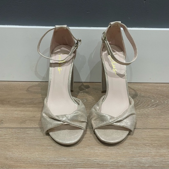 Lulus - Heeled Sandals NEW - champagne/gold - Picture 5 of 5